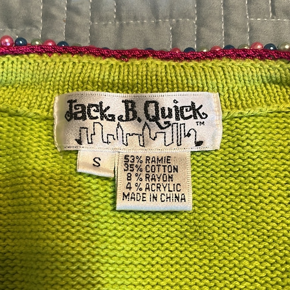 Jack B. Quick Flamingo 🦩 Palm Tree 🌴 Beach Theme Beaded Embellished Zip Small - Picture 12 of 14